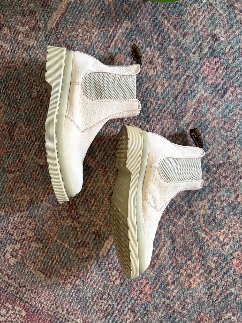 Dr. Martens Women’s Cream Nubuck Ankle Boots
